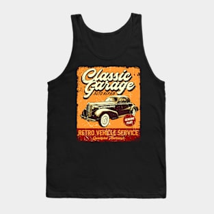 Retro Vintage Automotive Tin Sign Tank Top